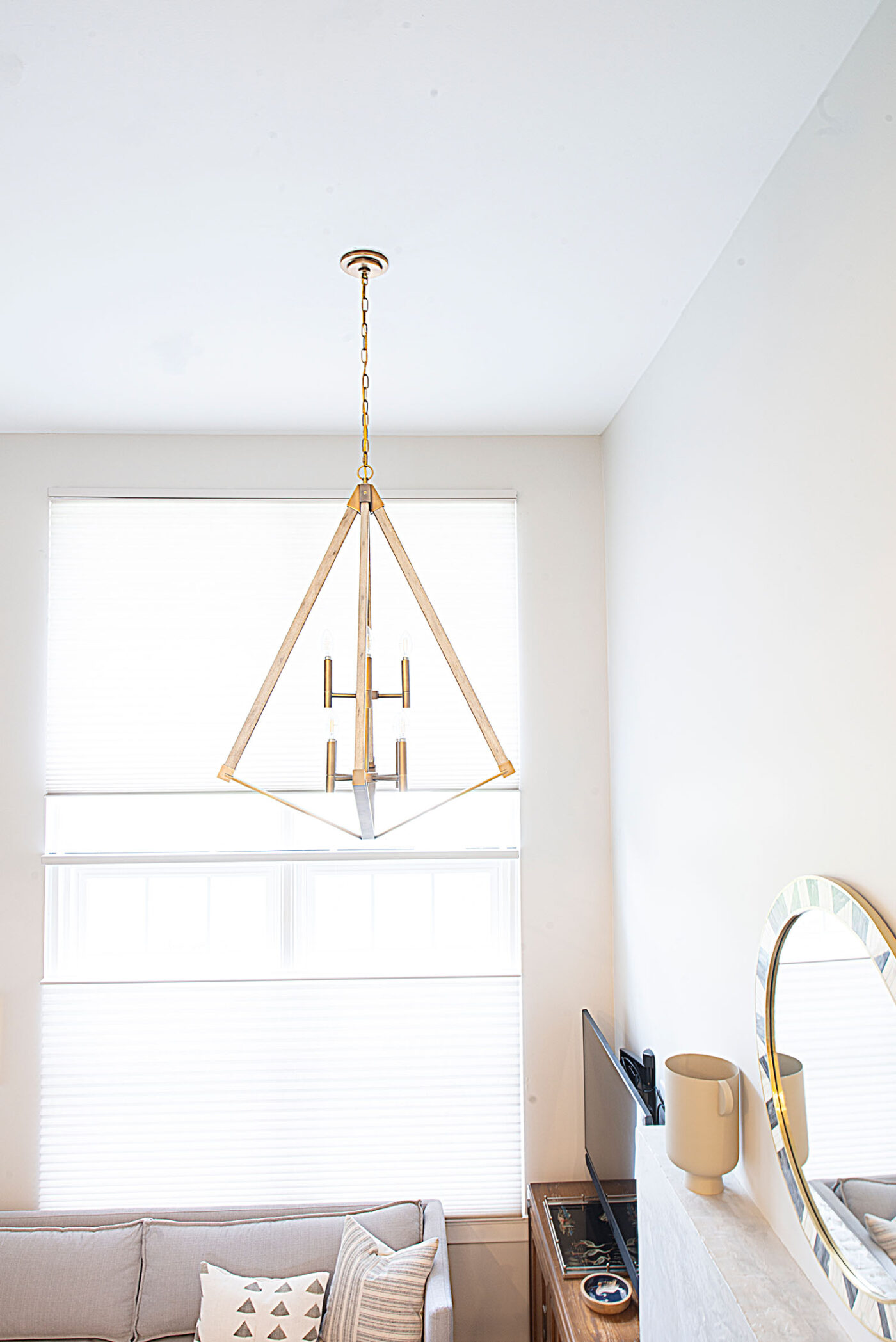 Farmstead Living Room After - Light Fixture