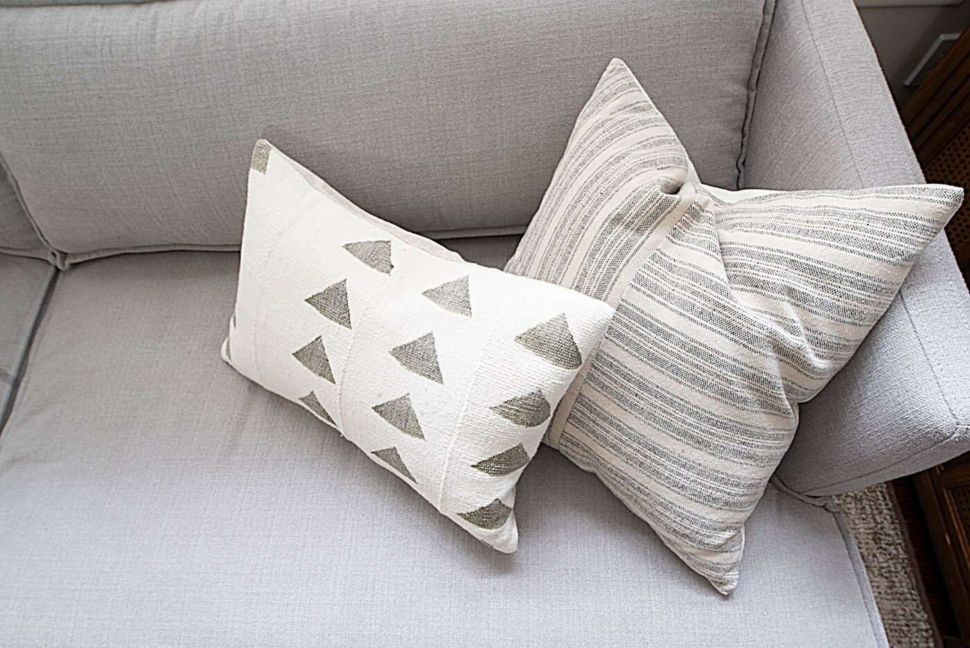 Farmstead Living Room After - Throw Pillow