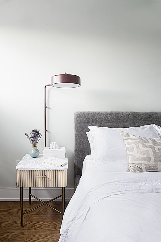 Durant Bedroom Side Table and Lamp