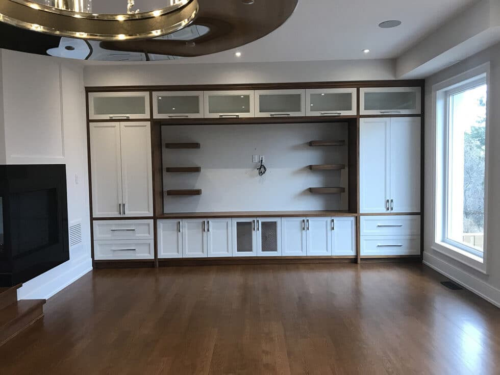 Durant main floor before - built ins