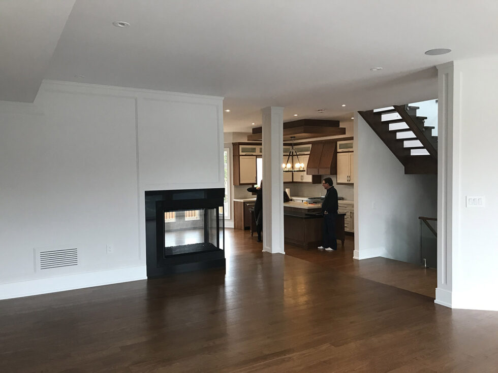 Durant main floor - staircase and kitchen - before