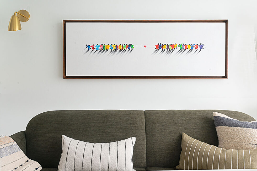 Aldridge Living Room Couch & Artwork