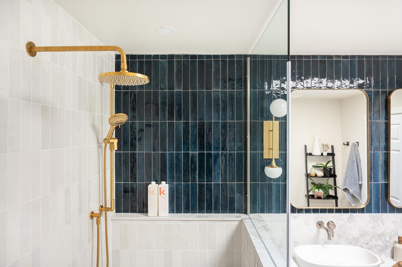 Leacrest Bathroom - Shower Interior Dark Tile
