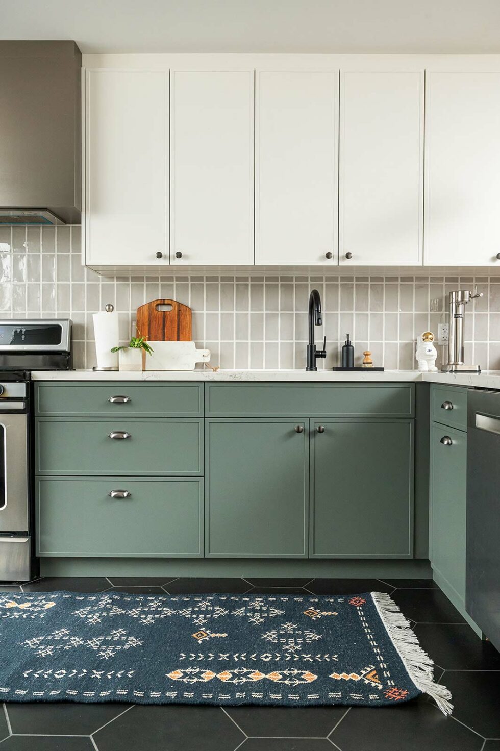 Bonnie Brae Kitchen Cupboards + Floor Rug