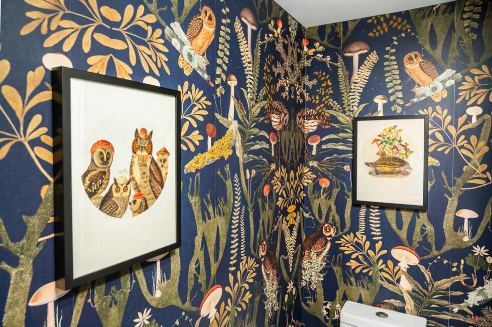 Bonnie Brae Powder Room Artwork