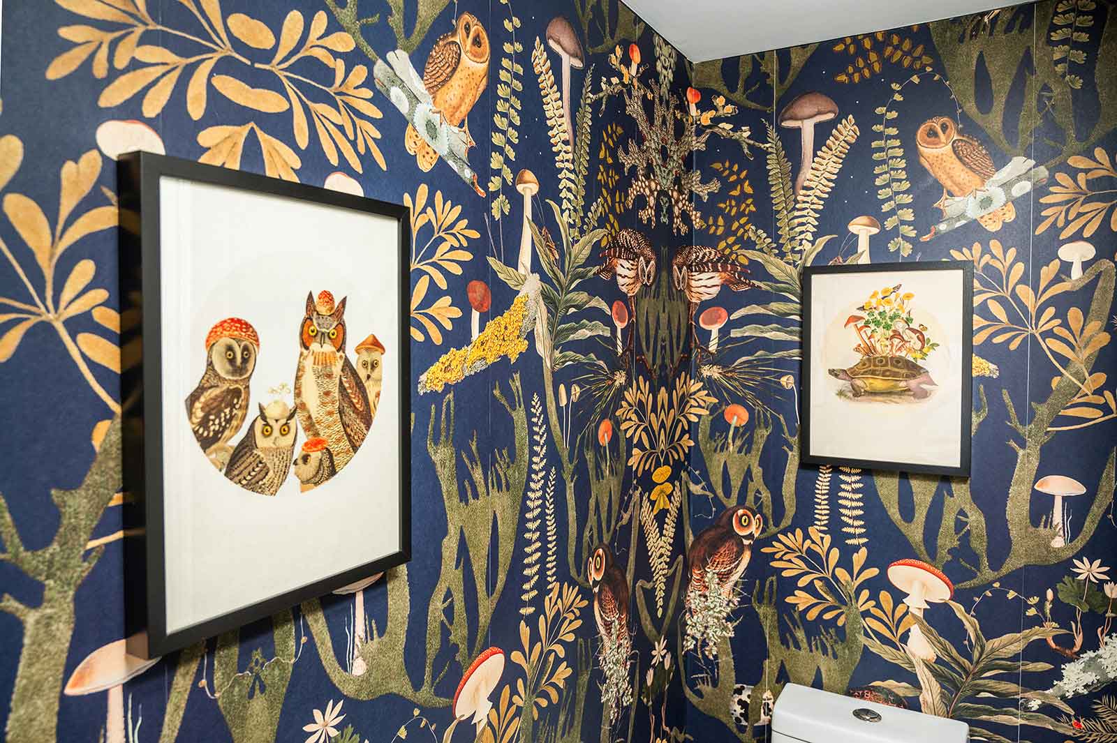 Bonnie Brae Powder Room Artwork